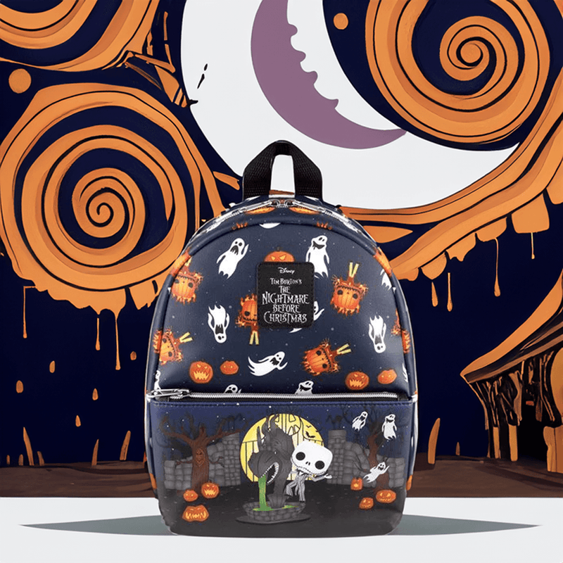 Embrace Halloween Town's Magic with All-Over-Print Pop! Mini-Backpack: A Blend of Style and Functionality