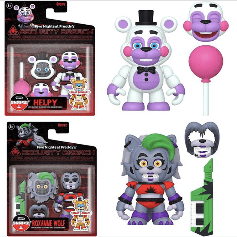 Discover the Enigma of FNAF's 2023 Universe with Helpy and Roxanne Mini-Figures - PPJoe Pop Protectors