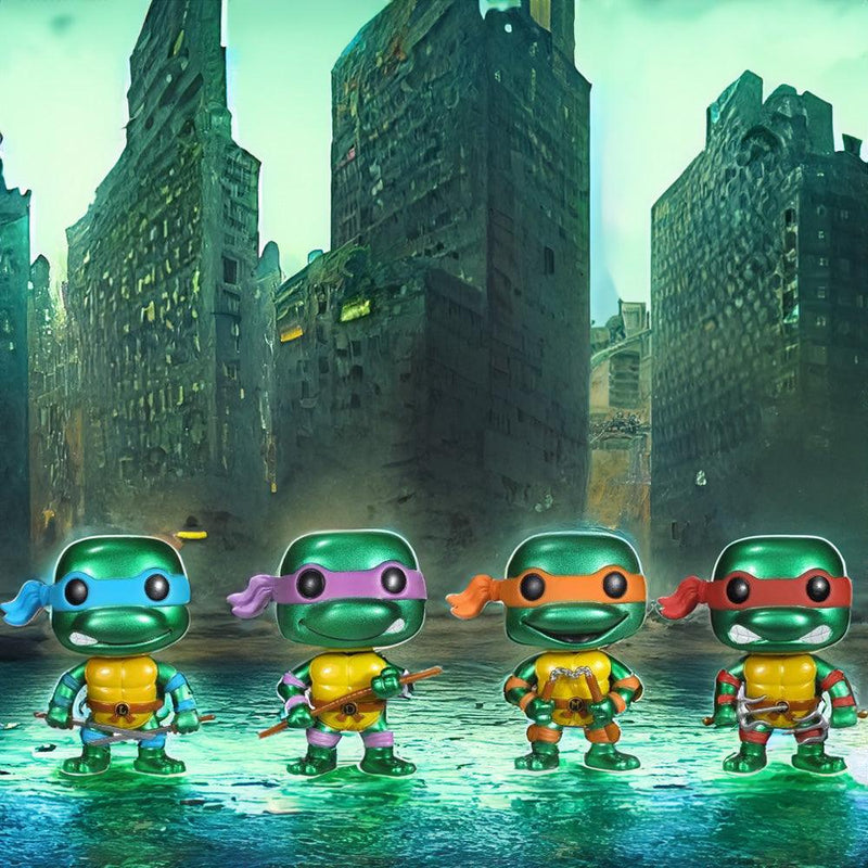 Unearthing the Rarity: SDCC 2013 Exclusive Metallic Teenage Mutant Ninja Turtles Funko Pops - PPJoe Pop Protectors
