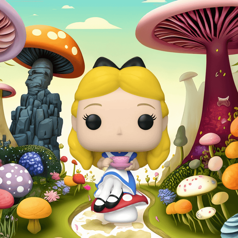 Alice in Wonderland and her Tea