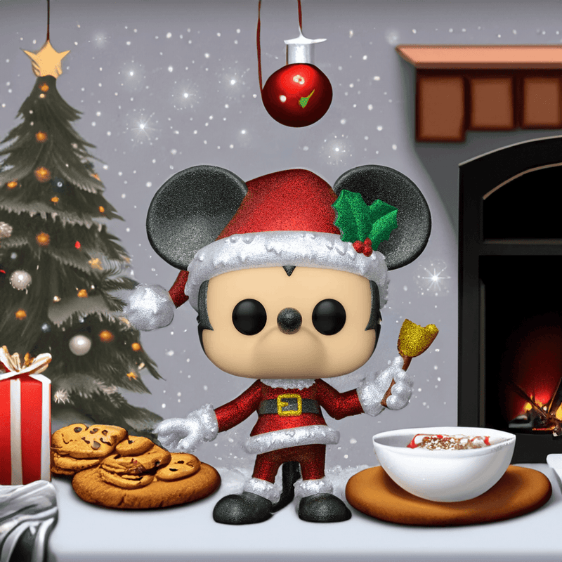 Unveiling Holiday Magic: 2023 Diamond Mickey Mouse in Santa Outfit Funko Pop!