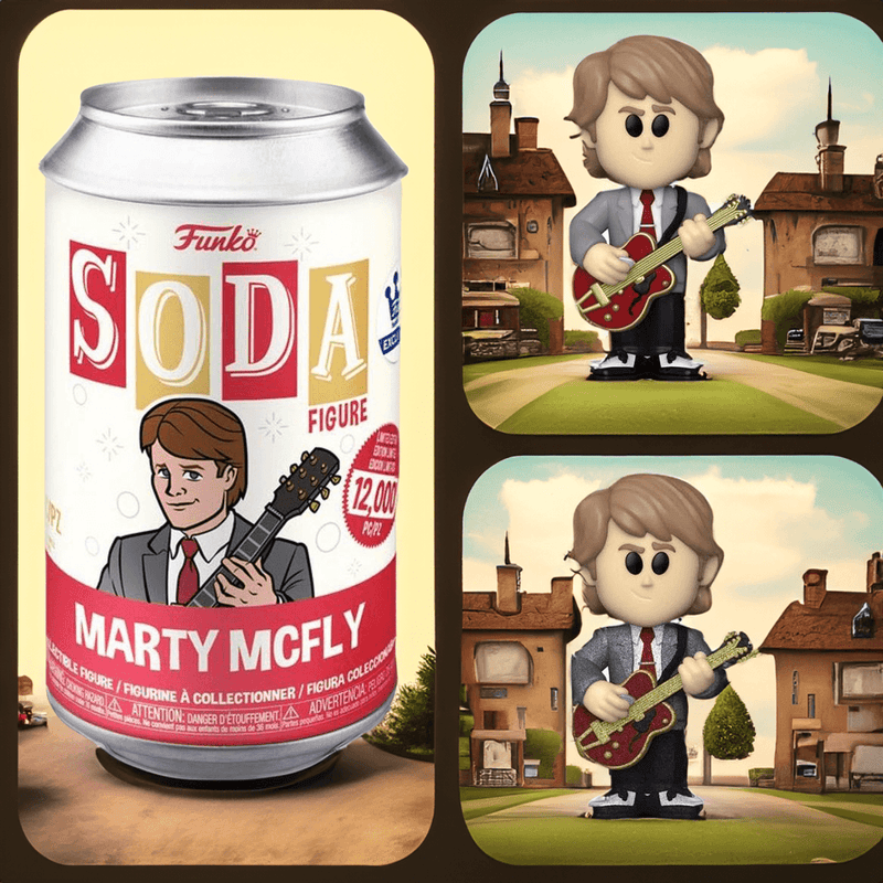 Unveiling the New Age Collector's Delight: 2023's Marty McFly with Guitar Funko Soda Figure - PPJoe Pop Protectors