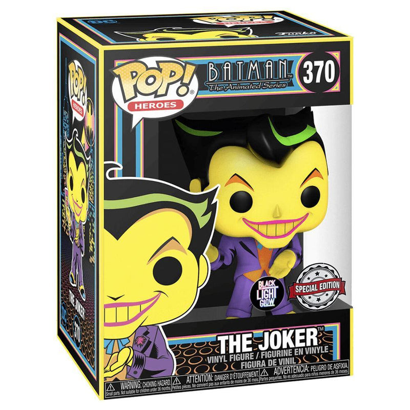 IN STOCK: Funko POP Heroes: DC- Joker (Black Light) with GITD Protector - PPJoe Pop Protectors