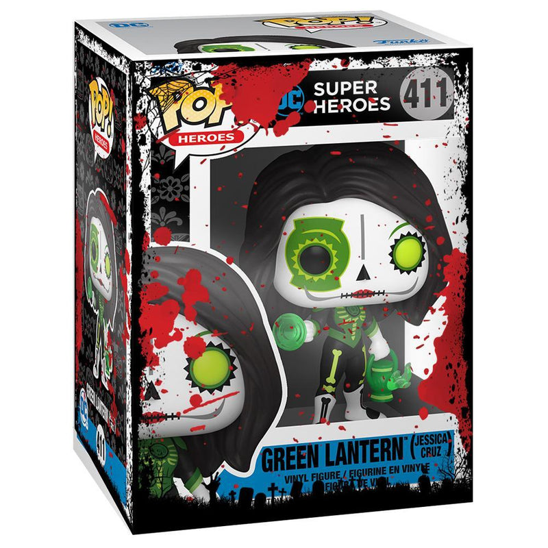 Funko - PRE-ORDER: Funko POP Heroes: Dia De Los DC - Green Lantern (Jessica Cruz) With Halloween Sleeve