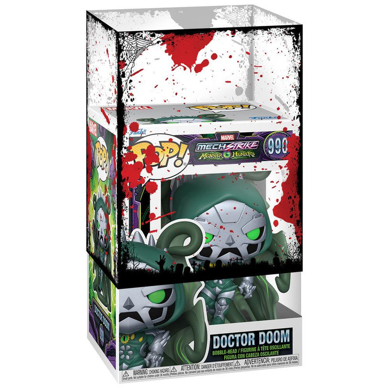 PRE-ORDER: Funko POP Marvel: Monster Hunters- Dr. Doom with Halloween Sleeve / Protector - PPJoe Pop Protectors