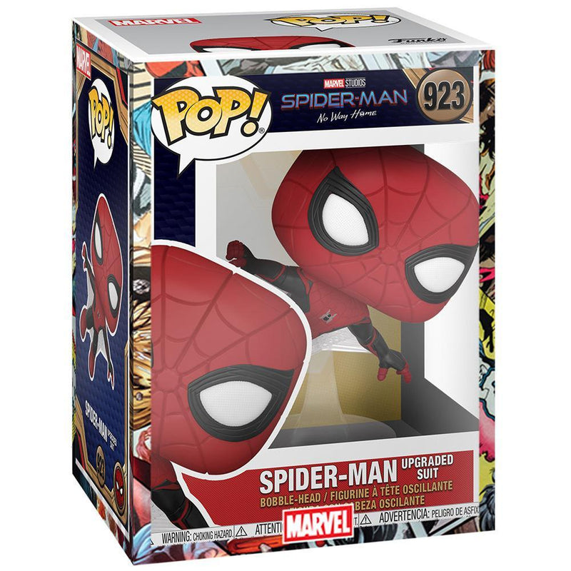 IN STOCK: Funko POP Marvel: Spider-Man: No Way Home - Spider-Man (Upgraded Suit) with Marvel Sleeve - PPJoe Pop Protectors