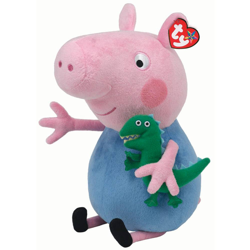 IN STOCK: TY George Pig & Dino Pal - Large Plush Toy for Endless Adventures! - PPJoe Pop Protectors